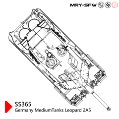 SSMODEL 365 Military Model Kit Germany Leopard 2A5 Medium Tank