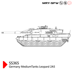 SSMODEL 365 Military Model Kit Germany Leopard 2A5 Medium Tank