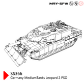 SSMODEL 366 Military Model Kit Germany Leopard 2 Medium Tank PSO