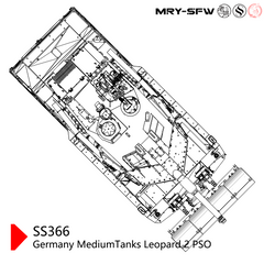 SSMODEL 366 Military Model Kit Germany Leopard 2 Medium Tank PSO