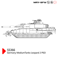 SSMODEL 366 Military Model Kit Germany Leopard 2 Medium Tank PSO