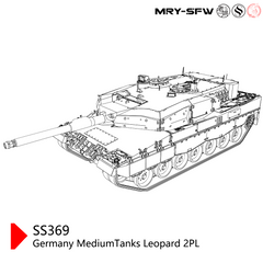 SSMODEL 369 Military Model Kit Germany Leopard 2PL Medium Tank
