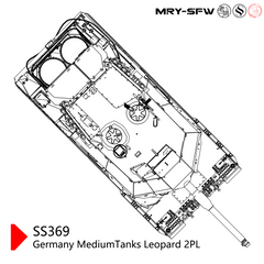 SSMODEL 369 Military Model Kit Germany Leopard 2PL Medium Tank