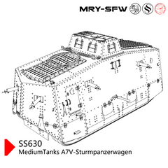 SSMODEL SS630 Military Model Kit Germany MediumTanks A7V-Sturmpanzerwagen