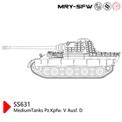 SSMODEL SS631 Military Model Kit Germany MediumTanks Pz.Kpfw. V Ausf. D
