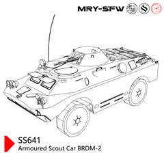 SSMODEL SS641 Military Model Kit USSR Armoured Scout Car BRDM-2 3D Printed Resin Model Kit by SSMODEL