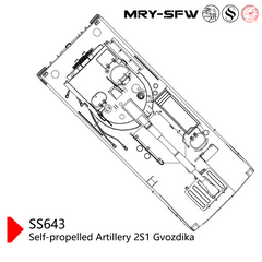 SSMODEL SS643 Military Model Kit USSR Self-Propelled Artillery 2S1 Gvozdika