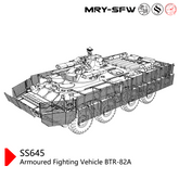 SSMODEL SS645 Military Model Kit Russia Armoured Fighting Vehicle BTR-82A