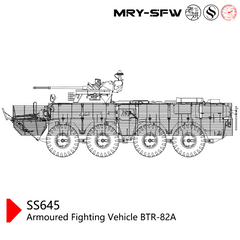 SSMODEL SS645 Military Model Kit Russia Armoured Fighting Vehicle BTR-82A