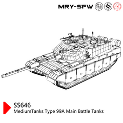 SSMODEL SS646 Military Model Kit Chnia MediumTanks Type 99A Main Battle Tanks