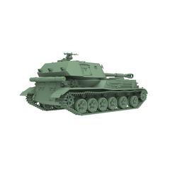 Detail view of SSMODEL SS644 Military Model Kit USSR Self-Propelled Artillery 2S3 Akatsiya Model