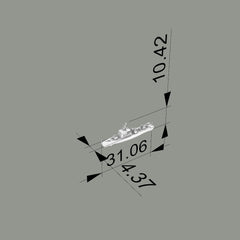 MRY-SFW SSC200 China Navy Shanghai-class Type 0111S Anti-Submarine Patrol Gunboat Water Line Resin Warship Military Ship Model Hobby Collection Unassembled Unpainted