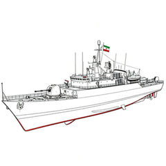 SSC147S Military Model IR Alvand Class Frigate Full Hull