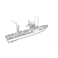 SSC149 Military Model IR La Combattante IIa Missile Boat Water Line