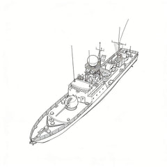 SSC149 Military Model IR La Combattante IIa Missile Boat Water Line