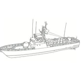 SSC150 Military Model LY Beir Grassa Missile Boat Water Line