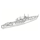SSC151 Military Model INS Blackwood Class Frigate Water Line