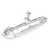 SSC152 Military Model USS LSM 1 Class Landing Ship Medium Water Line