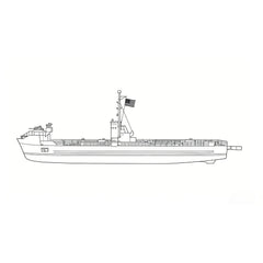SSC152S Military Model USS LSM 1 Class Landing Ship Medium Full Hull