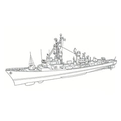 SSC153 Military Model USS DDG-2 Charles F. Adams Destroyer Water Line