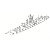 SSC155S Military Model USS FFG-7 Oliver Hazard Perry Class Frigate Full Hull