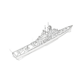 SSC156S Military Model USS CGN-36 California Class Cruiser Full Hull