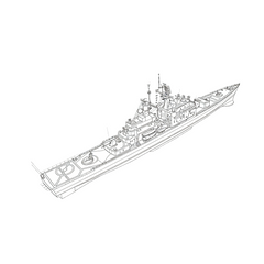 SSC156S Military Model USS CGN-36 California Class Cruiser Full Hull