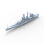 SSC157 Military Model USS Galveston Class Little Rock CLG-4 Missile Cruiser Water Line