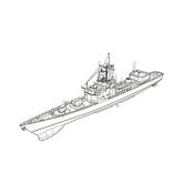 SSC158S Military Model USS DE-1040 Garcia Class Frigate Full Hull