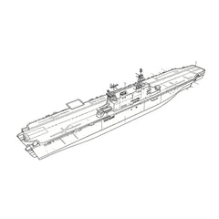 SSC159 Military Model USS LHA-1 Tarawa Class Amphibious Assault Ship Water Line