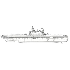 SSC159S Military Model USS LHA-1 Tarawa Class Amphibious Assault Ship Full Hull