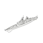 SSC162 Military Model USS CG-28 Belknap Class Cruiser Water Line