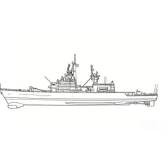 SSC162 Military Model USS CG-28 Belknap Class Cruiser Water Line