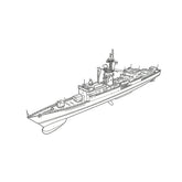 SSC163S Military Model USS Knox Class Frigate Full Hull