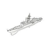 SSC163 Military Model USS Knox Class Frigate Water Line