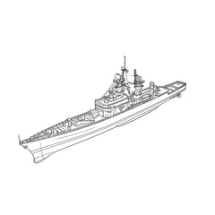 SSC164S Military Model USS Leahy Class Cruiser 1968 Full Hull