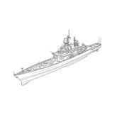 SSC165 Military Model USS Leahy Class Cruiser Water Line
