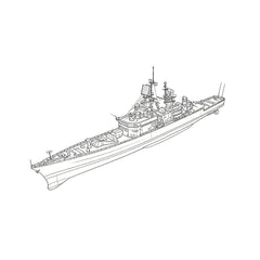 SSC165S Military Model USS Leahy Class Cruiser Full Hull