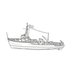 SSC166 Military Model USS Adjutant Class Minesweeper Water Line