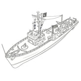 SSC166 Military Model USS Adjutant Class Minesweeper Water Line