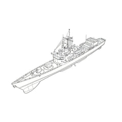 SSC168S Military Model USS Brooke Class FFG1 Guided Missile Frigate Full Hull