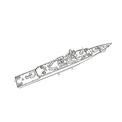 SSC179S Military Model CNS Jianghu III Class Frigate Full Hull