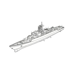 SSC179S Military Model CNS Jianghu III Class Frigate Full Hull 3D Printed Resin Model Kit by SSMODEL