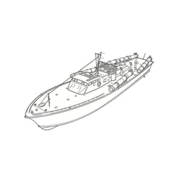 SSC182S Military Model USS Elco Class PT-20 Motor Torpedo Boat Full Hull 3D Printed Resin Model Kit by SSMODEL