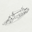 MRY-SFW SSC202S China Navy Qiongsha-class Troop & Cargo Transport Ship Full Hull Resin Warship Military Ship Model Hobby Collection Unassembled Unpainted