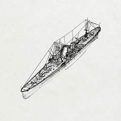 MRY-SFW SSC219 IJN Furutaka-class Furutaka 1st ship Heavy Cruiser Water Line