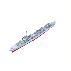MRY-SFW SSC239S French Navy Le Fantasque-class Le Terrible Large Destroyer (1944) Full Hull Resin Warship Military Ship Model Hobby Collection Unassembled Unpainted