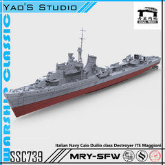 SSMODEL 739S Military Model Kit Italian Navy Caio Duilio Class Destroyer ITS Maggioni Full Hull