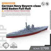 SSMODEL 589S Military Warship Model Kit German Navy Bayern class SMS Baden