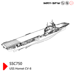 SSMODEL 750S Military Model Kit USS Hornet CV-8 Aircraft Carrier Full Hull